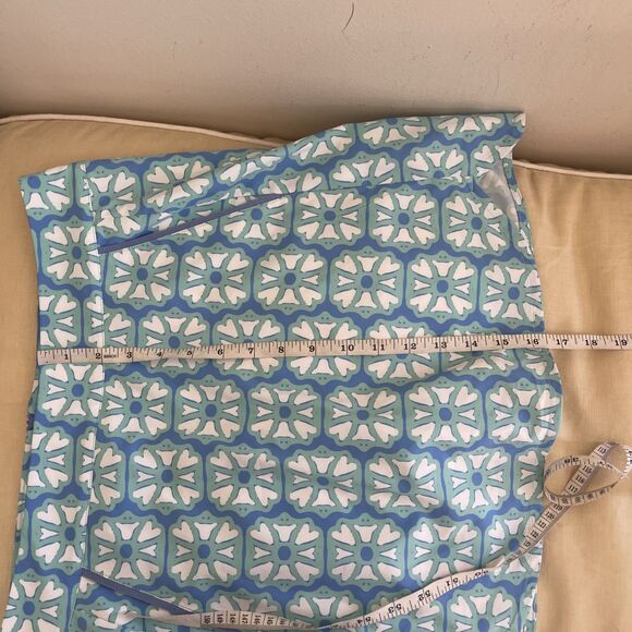 Vineyard Vines Skort Golf Women's 8 Blue Green Back Zip Pocket 2 Front Pockets - Picture 7 of 8